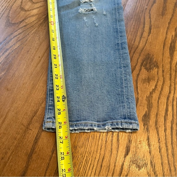 AGOLDE Isabel Slim Fit Boyfriend Dreamer Jeans Distressed Denim Size 25 - Picture 6 of 14